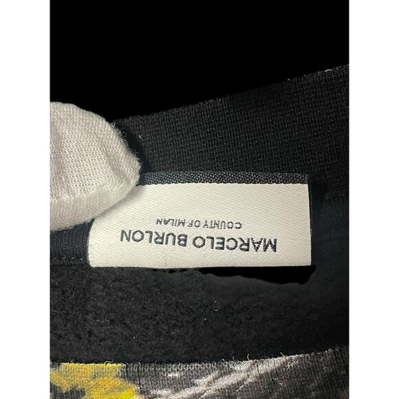 Marcelo Burlon Black & Gold Snake Print Long Sleeve Crewneck Sweatshirt NWOT COA - Picture 7 of 16